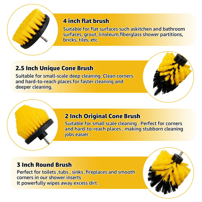 Drill Brush Cleaning Kit - 6-in-1