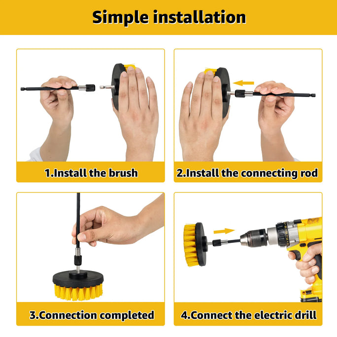 Drill Brush Cleaning Kit - 6-in-1