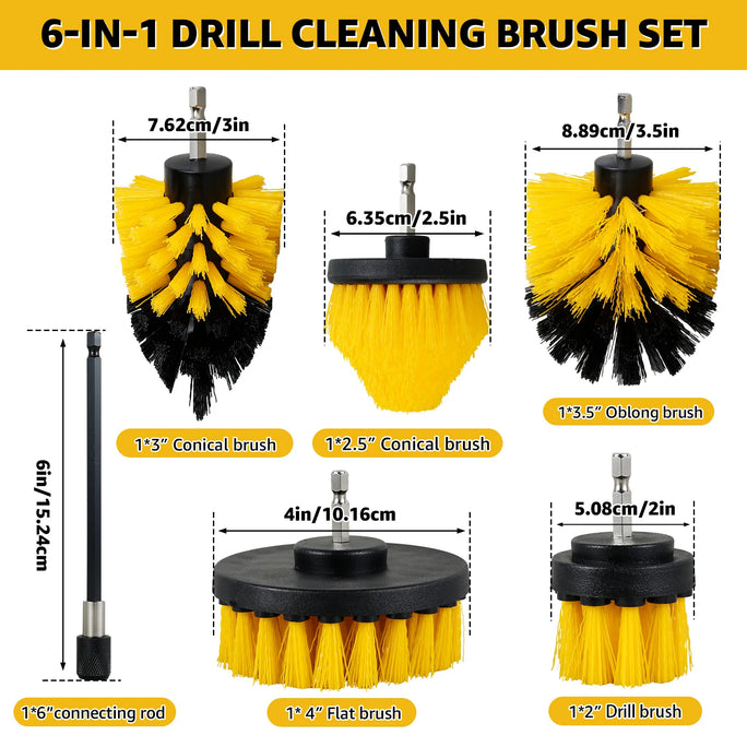 Drill Brush Cleaning Kit - 6-in-1